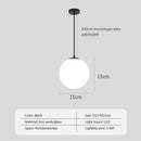 Minimalist white glass ball pendant lights for dining room