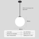 Minimalist white glass ball pendant lights for dining room