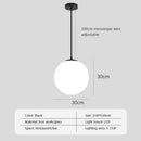 Minimalist white glass ball pendant lights for dining room