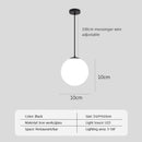Minimalist white glass ball pendant lights for dining room