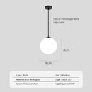 Minimalist white glass ball pendant lights for dining room