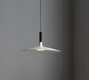 Minimalist white glass pendant light for dining room