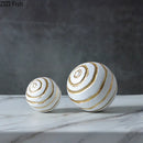 Minimalist white & gold geometric desk decoration living room art
