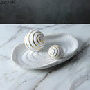 Minimalist white & gold geometric desk decoration living room art