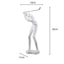 Minimalist white golf sculpture resin figurines living room decor