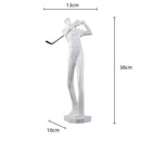 Minimalist white golf sculpture resin figurines living room decor