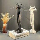 Minimalist white golf sculpture resin figurines living room decor