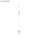 Minimalist white gooseneck wall sconce with shelf bedroom wall light