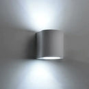 Minimalist white & gray gypsum wall lamp for living room diffused light