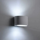 Minimalist white & gray gypsum wall lamp for living room diffused light