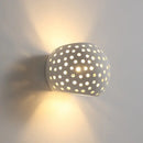 Minimalist white & gray gypsum wall lamp for living room diffused light