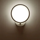 DecorBites™ Minimalist White LED Circle Sconce Light Fixture with Acrylic Wall Mount - Warm/White Light for Corridor, 8"/10" Width