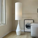 Minimalist white led floor lamp living room sculpted base