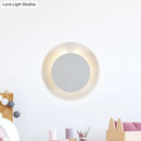 Minimalist white led mirror wall sconce lamp bedroom light fixture