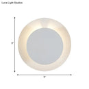 Minimalist white led mirror wall sconce lamp bedroom light fixture
