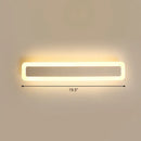 Minimalist white led vanity light bathroom wall sconce