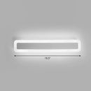 Minimalist white led vanity light bathroom wall sconce