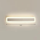 Minimalist white led vanity light bathroom wall sconce