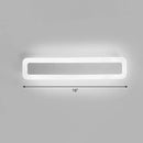 Minimalist white led vanity light bathroom wall sconce