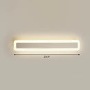 Minimalist white led vanity light bathroom wall sconce