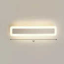 Minimalist white led vanity light bathroom wall sconce