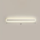 Minimalist white led vanity light bathroom wall sconce