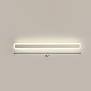 Minimalist white led vanity light bathroom wall sconce