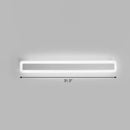 Minimalist white led vanity light bathroom wall sconce
