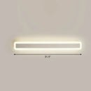Minimalist white led vanity light bathroom wall sconce