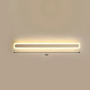 Minimalist white led vanity light bathroom wall sconce