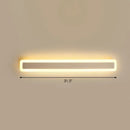 Minimalist white led vanity light bathroom wall sconce