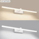 Minimalist white led wall mount light fixture bathroom vanity lighting