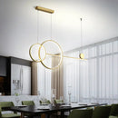 Minimalist white linear led hanging lamp for dining room