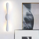 Minimalist white linear wall sconce lighting for living room