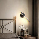 Minimalist white metallic led wall sconce bedroom wall mount lighting