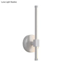Minimalist white metallic led wall sconce bedroom wall mount lighting
