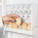 Minimalist white multi compartment egg storage rack kitchen organizer