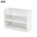 Minimalist white multi compartment egg storage rack kitchen organizer