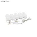 Minimalist white oval led vanity strip mirror dressing room lighting
