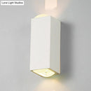 Minimalist white rectangle wall light – bedroom aluminum sconce
