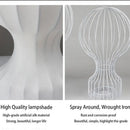 Minimalist white ribbed cocoon silk table lamp for bedroom