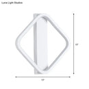 Minimalist white round square led wall sconce bedroom light