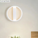 Minimalist white round square led wall sconce bedroom light