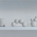 Minimalist white speckled geometric ceramic handicraft living room sphere