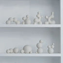 Minimalist white speckled geometric ceramic handicraft living room sphere