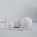 Minimalist white speckled geometric ceramic handicraft living room sphere