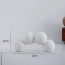 Minimalist white speckled geometric ceramic handicraft living room sphere