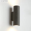 DecorBites™ Nordic Terrazzo Shade Up/Down Wall Sconce with 2-Bulb Cylindrical Lamp for Stairs