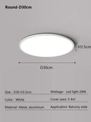 Minimalist white ultra thin led ceiling light for living room