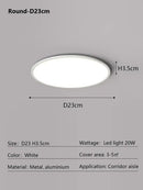 Minimalist white ultra thin led ceiling light for living room